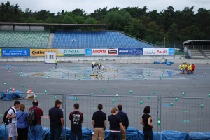 Skid Pad mit "Regen"