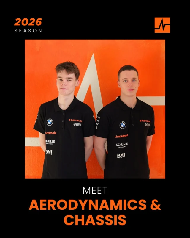 Meet the Team!

This friday you meet the module leaders of Aerodynamics & Chassis.

Diesen Freitag präsentieren wir euch die Modulleiter von Aerodynamik & Chassis.

Deutsche Übersetzung der Folientexte:
Toni Jacob:
Wir entwickeln das komplette Aerodynamikpaket bestehend aus Front- und Heckflügeln sowie Unterboden, um den Abtrieb zu maximieren und den Luftwiderstand zu optimieren. Durch den Einsatz von Hochleistungswerkstoffen wie Kohlefaser und innovativen Leichtbaukonstruktionen erzielen wir maximale Leistung bei minimalem Gewicht.

Nils Geßner:
Alle Kohlefaserkonstruktionen – vom Monocoque über die Felgen bis hin zum feuerfesten Batteriegehäuse – werden von uns selbst konstruiert, simuliert und gefertigt. Unser Fokus liegt dabei auf maximaler Fahrersicherheit und einer optimalen Balance zwischen effizienter Verpackung, Ergonomie und konsistenter Leichtbauweise.

#ELBFLORACE #FormulaStudent #Engineering