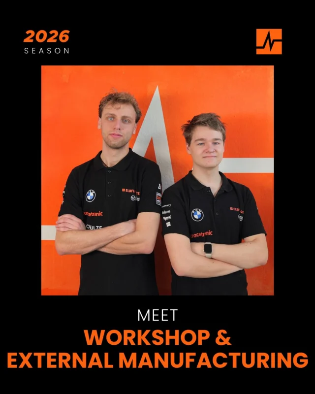Meet the Team!

This friday you meet the module leaders of Workshop & External Manufacturing.

Diesen Freitag präsentieren wir euch die Modulleiter von Workshop & Externe Fertigung.

Deutsche Übersetzung der Folientexte:
Wilhelm Hart:
Unser Modul sorgt dafür, dass in der Werkstatt alles läuft: von Normteilen über Werkzeuge bis zur Organisation der Halle.
Wir schaffen die Grundlage, damit das Team sich voll auf den Bau unseres Rennwagens konzentrieren kann.
Maximilian Gaitzsch:
Ich verwalte alle Fahrzeugkomponenten, die nicht intern hergestellt werden, sondern extern gefertigt werden müssen. Zu meinen Aufgaben gehören die Materialsuche, die Kommunikation mit Lieferanten und die laufende Koordination.

#ELBFLORACE #FormulaStudent #Engineering